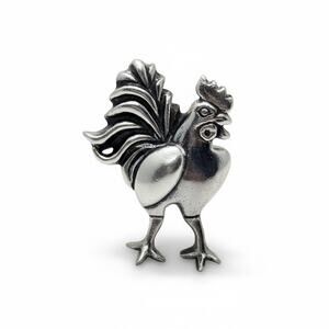 John Hardy 2005 Sterling Silver Year of Rooster Pin Tie Tack-Zodiac-Mens-Lapel